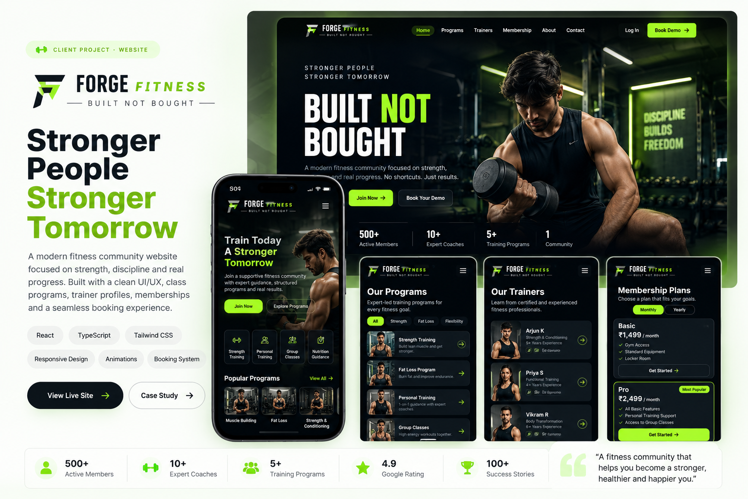 Forge Fitness project preview