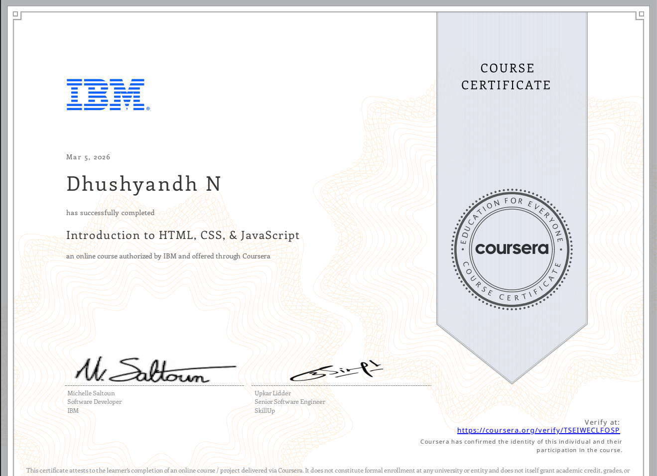 IBM Front-End Development